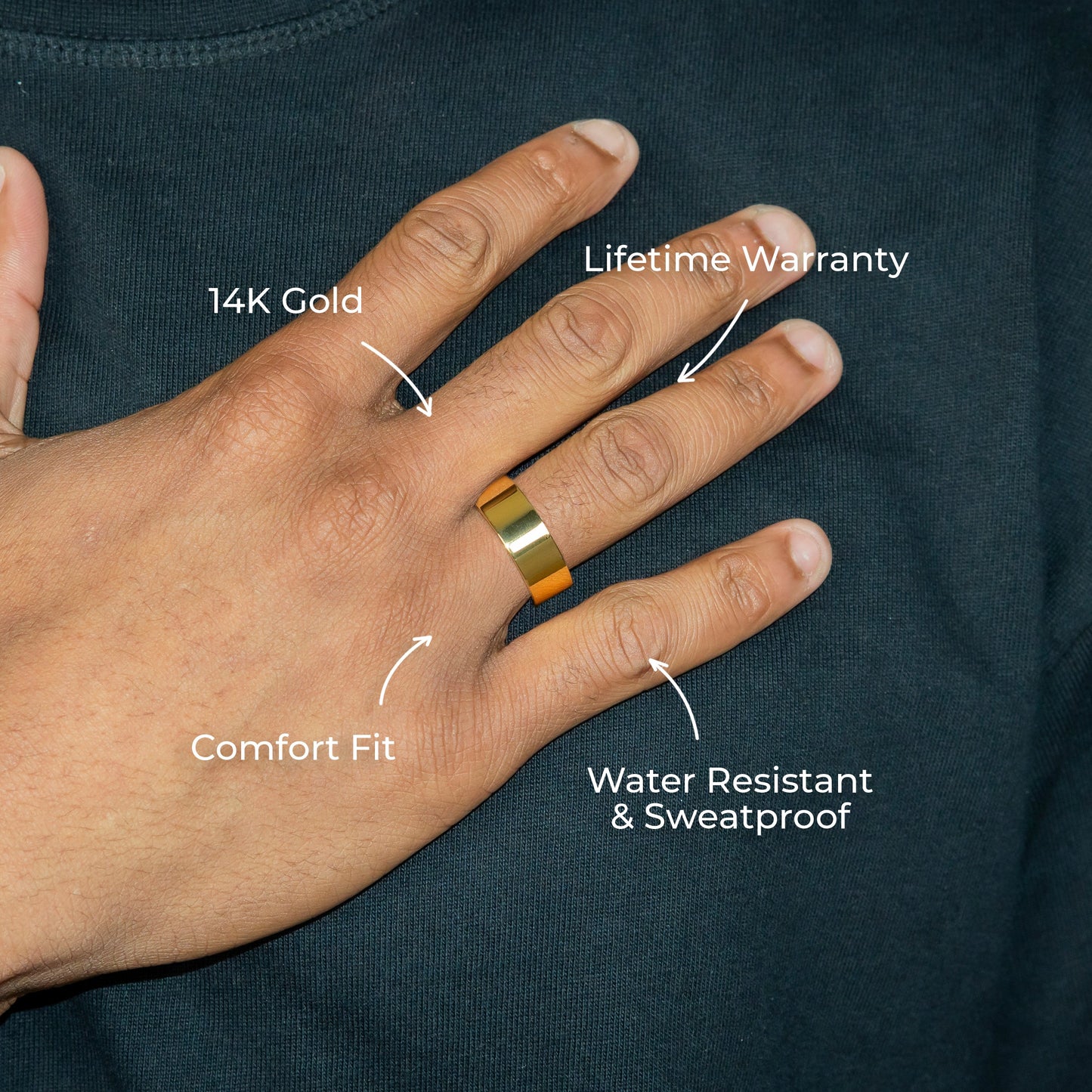 Mens Jewelry - Wedding Band Gold Ring | 7.7 Grams
