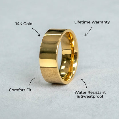 Mens Jewelry - Wedding Band Gold Ring | 7.7 Grams