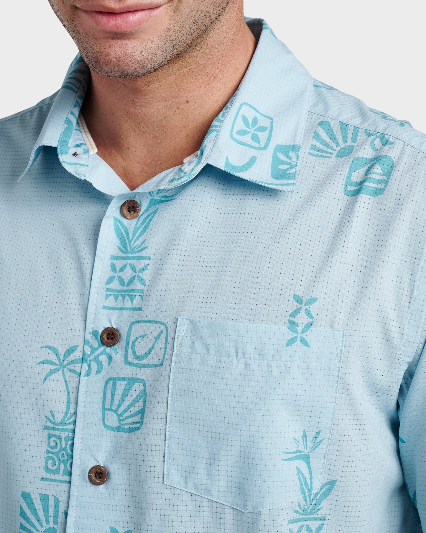 Waterman Mystic Fin Shirt - Sterling Blue