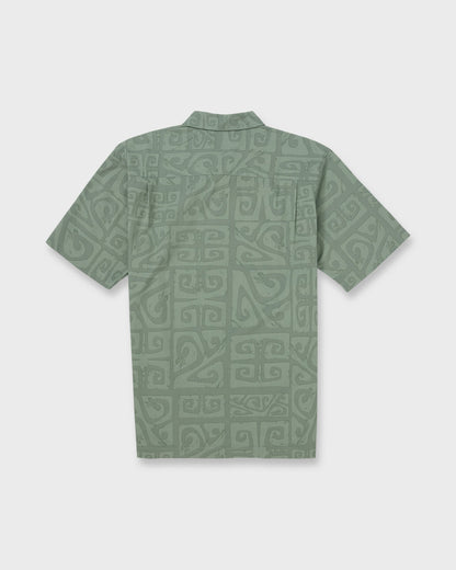 Waterman Tiki Beach Short Sleeve Shirt - Lily Pad