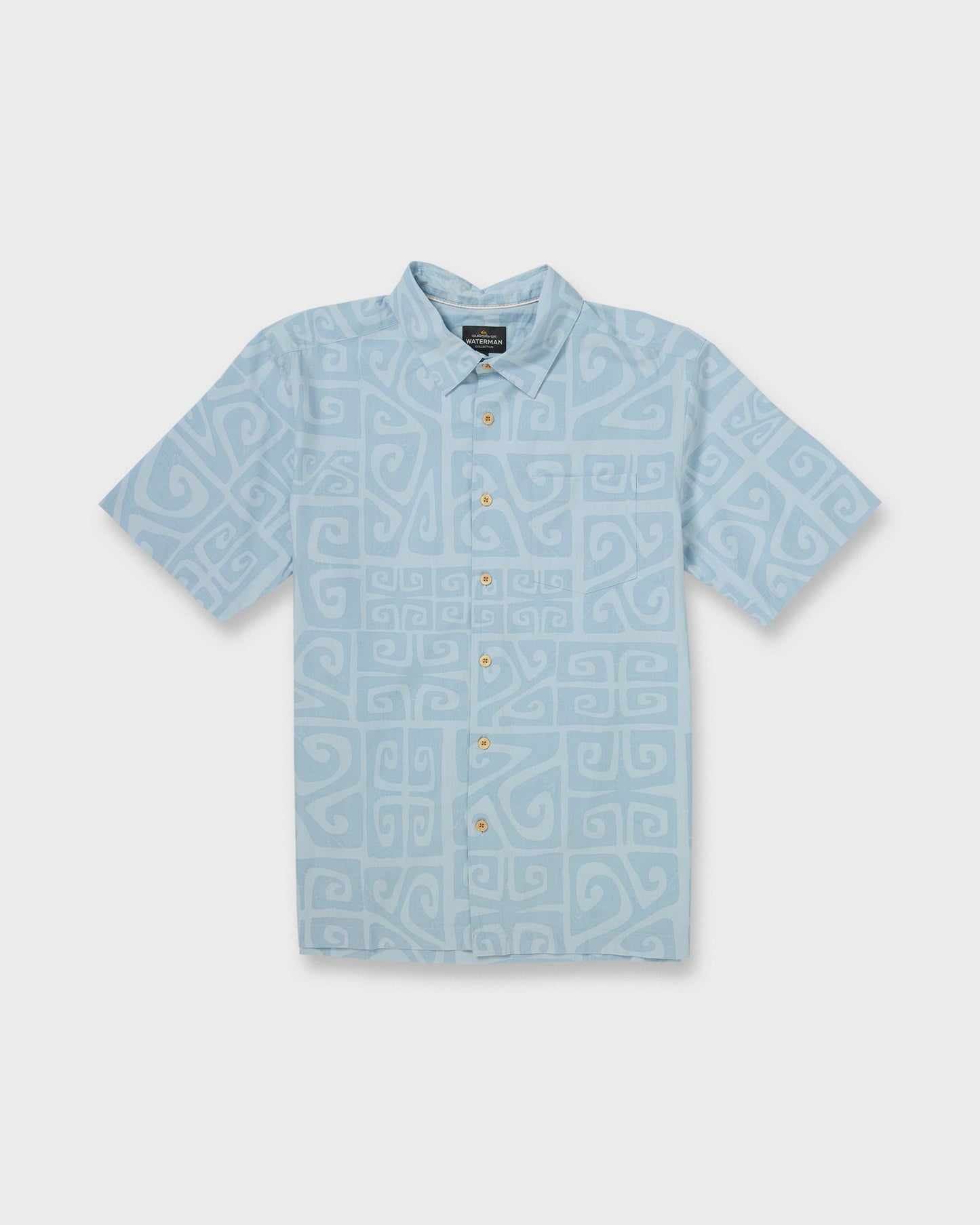 Waterman Tiki Beach Short Sleeve Shirt - Skyway