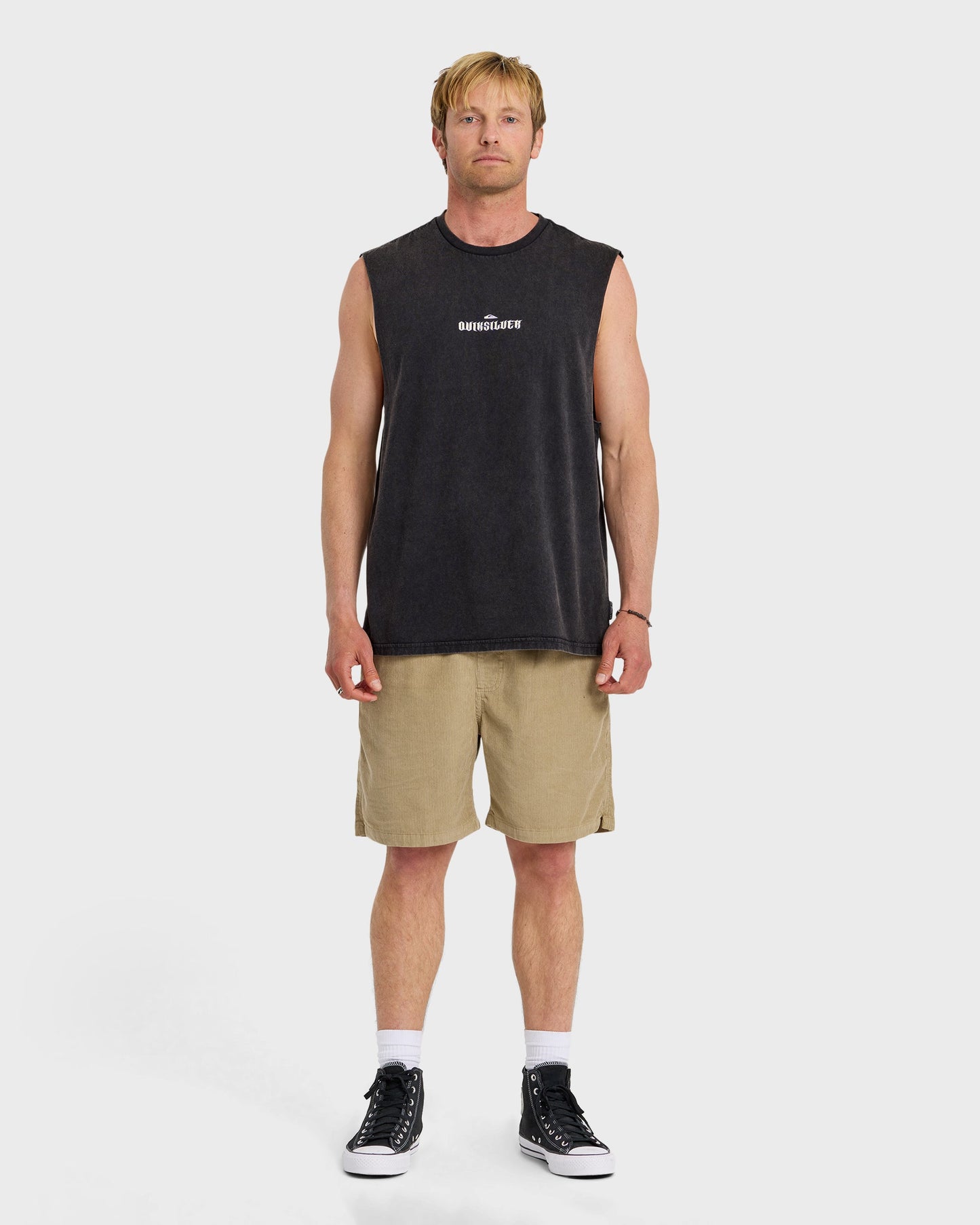 Dark Torch Acid Wash Oversized Tank - Phantom