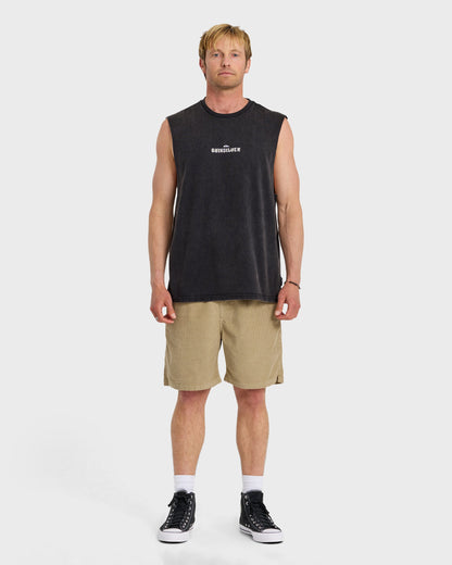 Dark Torch Acid Wash Oversized Tank - Phantom