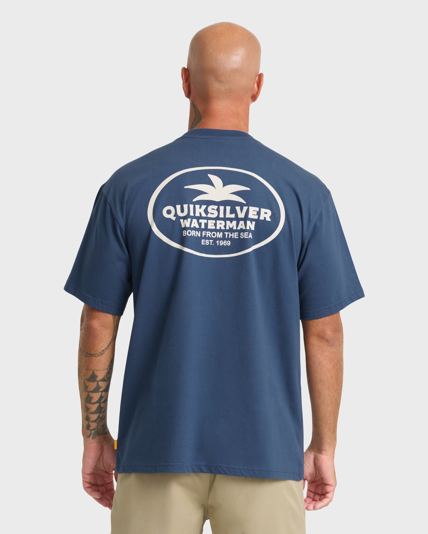 Waterman Union Made Sueded Short Sleeve T-Shirt - Dark Denim