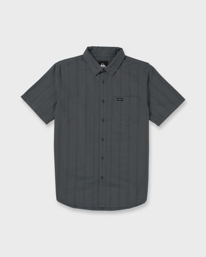 Dobby Stripe Classic Short Sleeve Shirt - Iron Gate