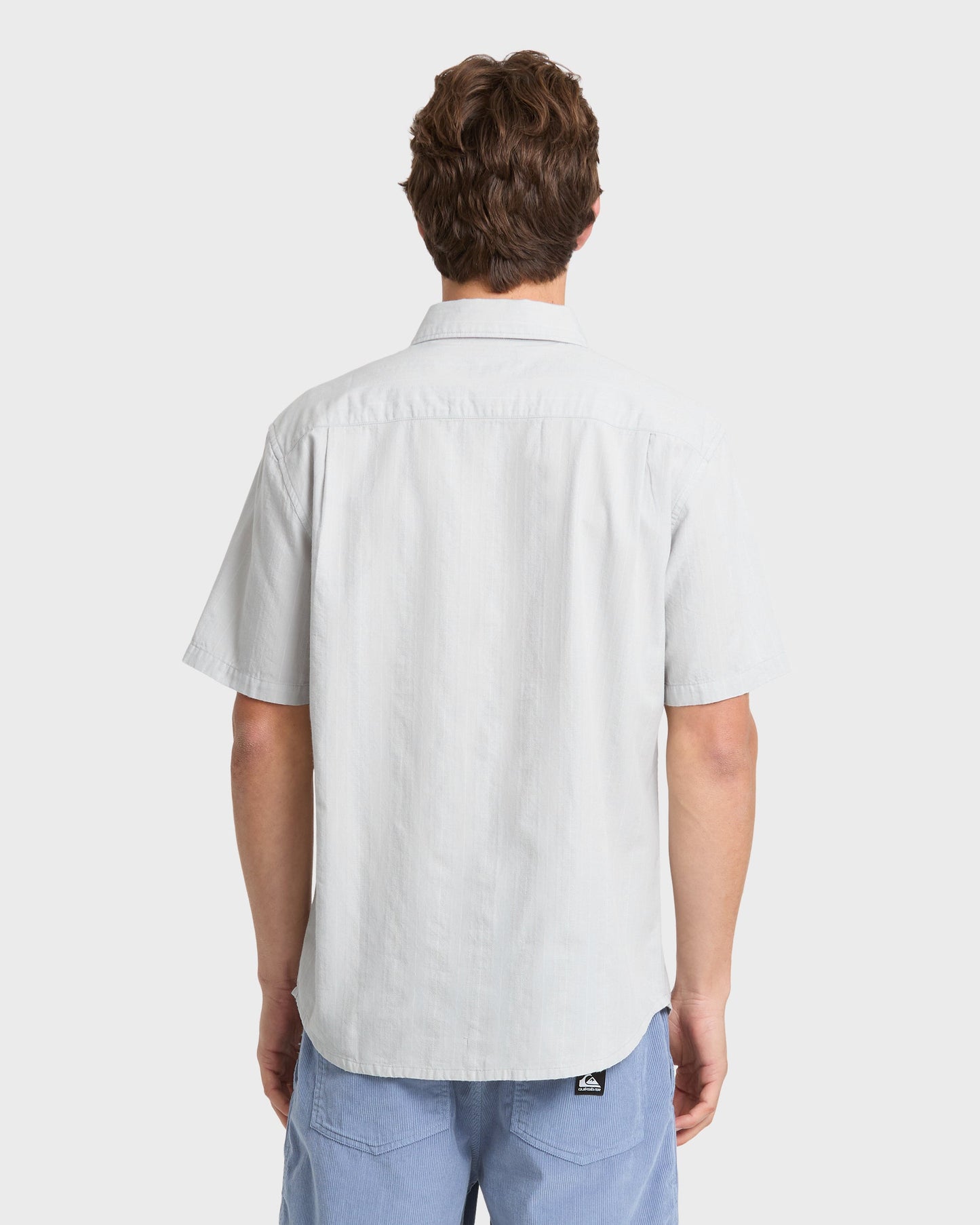 Dobby Stripe Classic Short Sleeve Woven Shirt - Micro Chip
