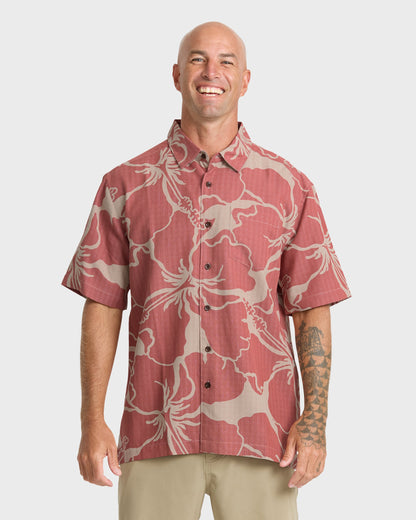 Waterman Bay Breeze Short Sleeve Shirt - Marsala