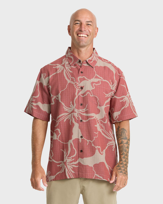 Waterman Bay Breeze Short Sleeve Shirt - Marsala