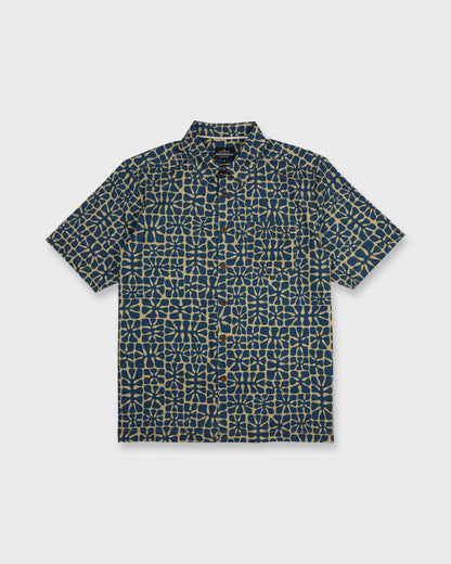 Waterman Coral Sea Performance Short Sleeve Shirt - Dark Denim