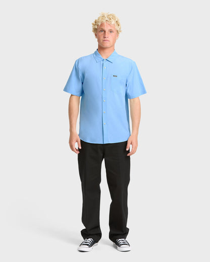 Ridgeport Tech Classic Short Sleeve Woven Shirt - Riviera
