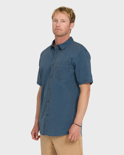 Saltwater Classic Stretch Short Sleeve Cotton Shirt - Riviera