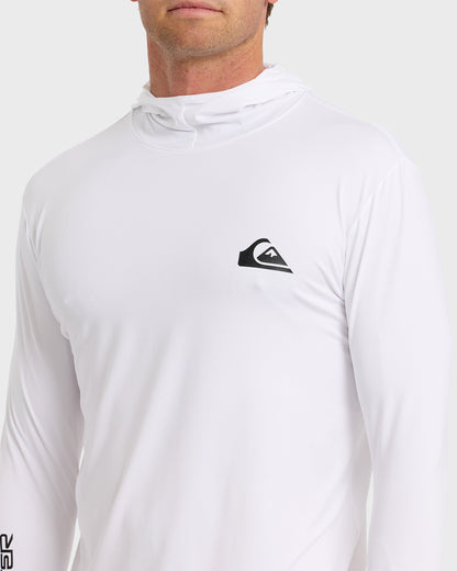 Everyday Hooded UPF 50 Long Sleeve Surf Shirt - White