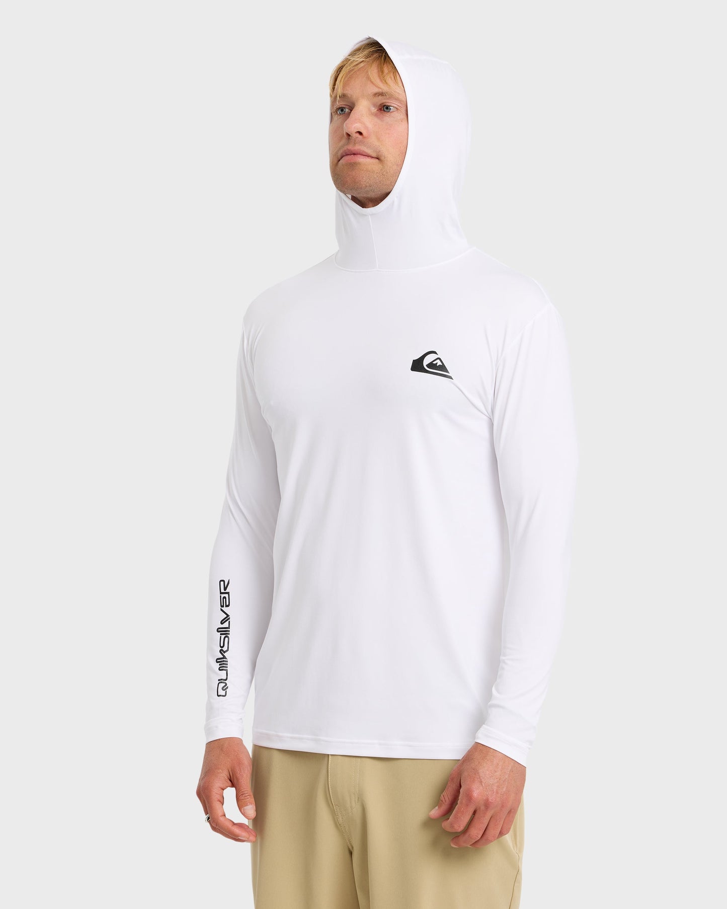 Everyday Hooded UPF 50 Long Sleeve Surf Shirt - White