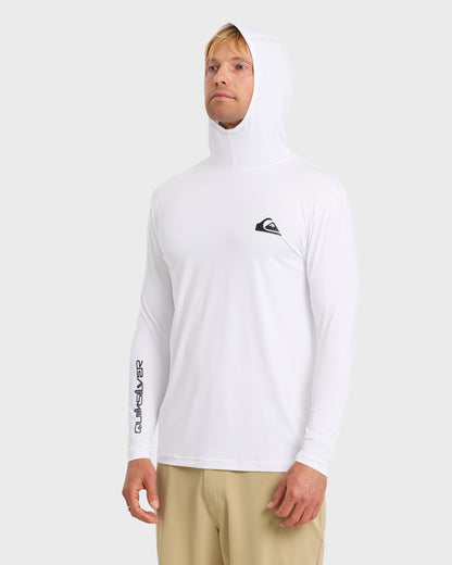 Everyday Hooded UPF 50 Long Sleeve Surf Shirt - White