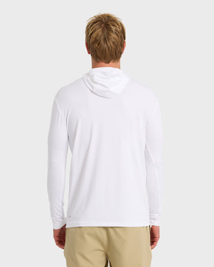 Everyday Hooded UPF 50 Long Sleeve Surf Shirt - White