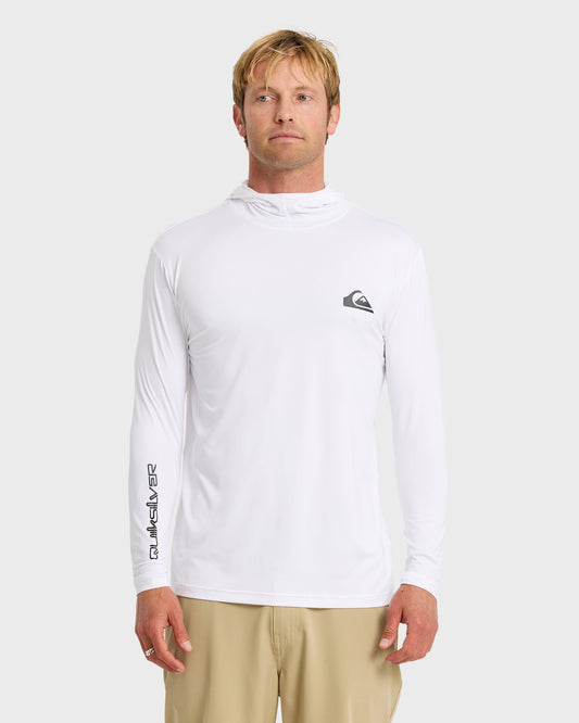 Everyday Hooded UPF 50 Long Sleeve Surf Shirt - White