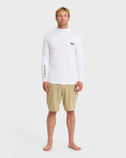 Everyday Hooded UPF 50 Long Sleeve Surf Shirt - White
