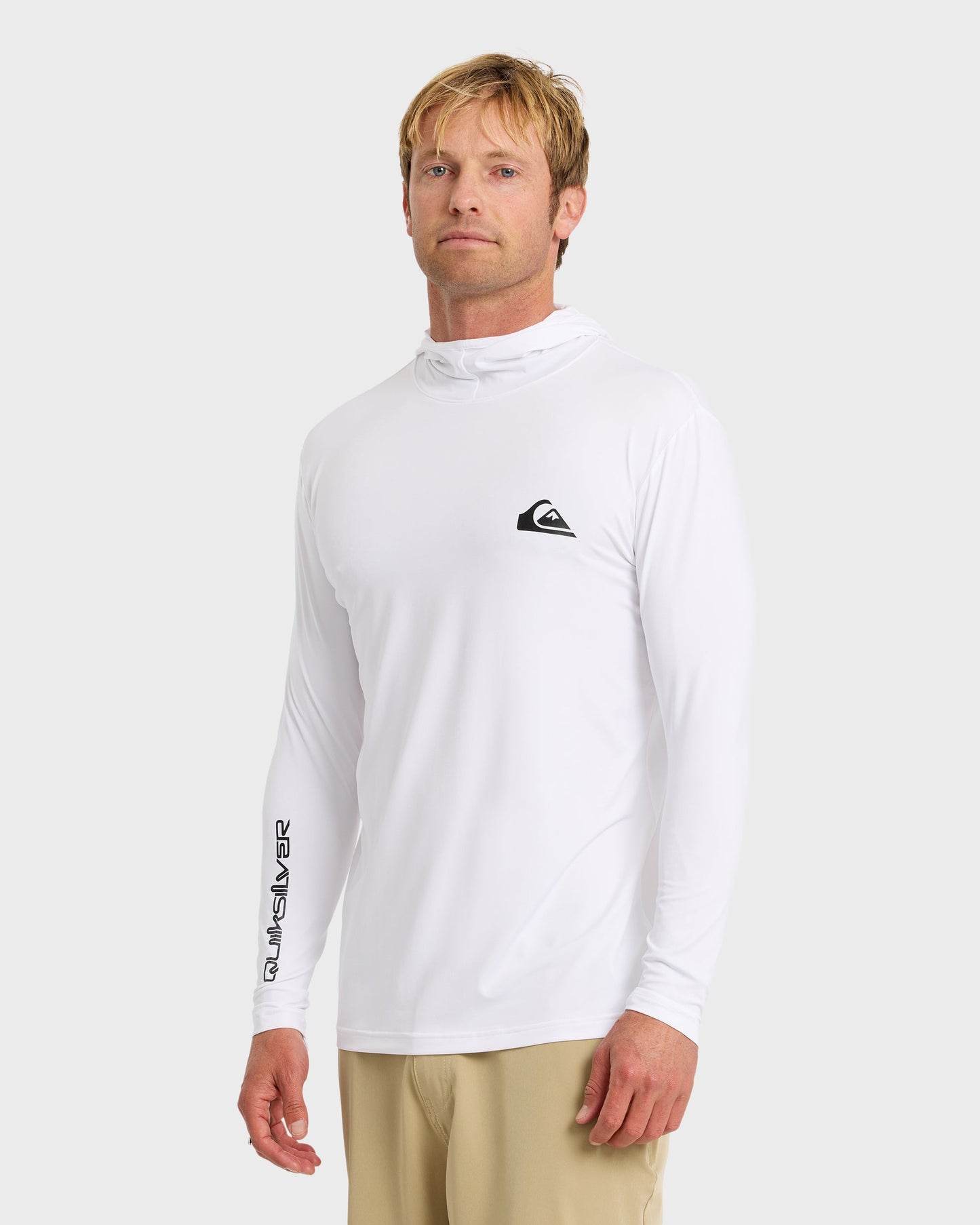 Everyday Hooded UPF 50 Long Sleeve Surf Shirt - White