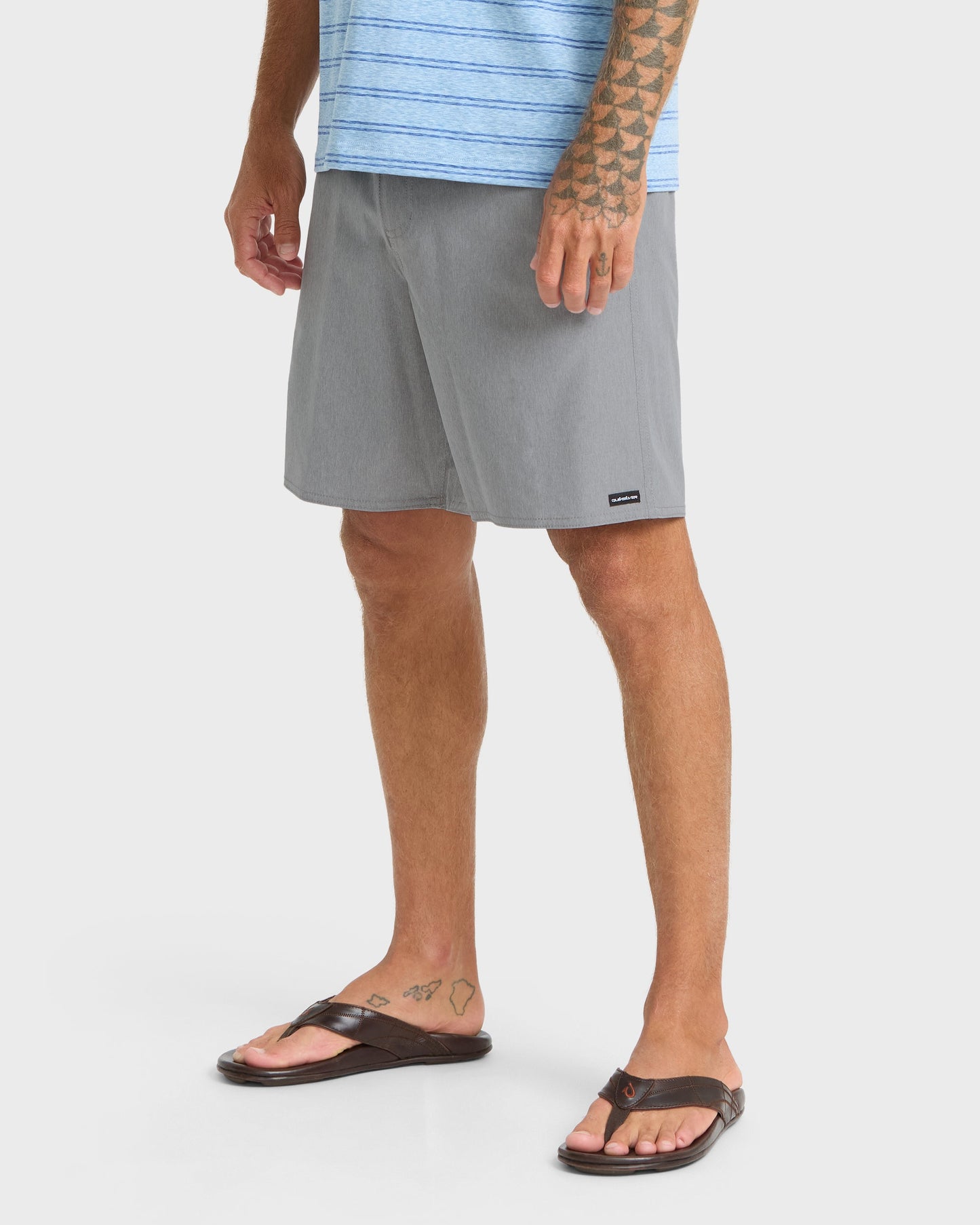 Waterman Strands 19" Amphibian Hybrid Shorts - Frost Gray