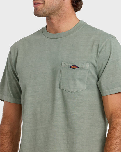 Saltwater Pigment-Dyed Short Sleeve Pocket Tee - Lily Pad