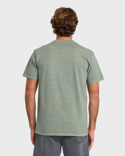 Saltwater Pigment-Dyed Short Sleeve Pocket Tee - Lily Pad