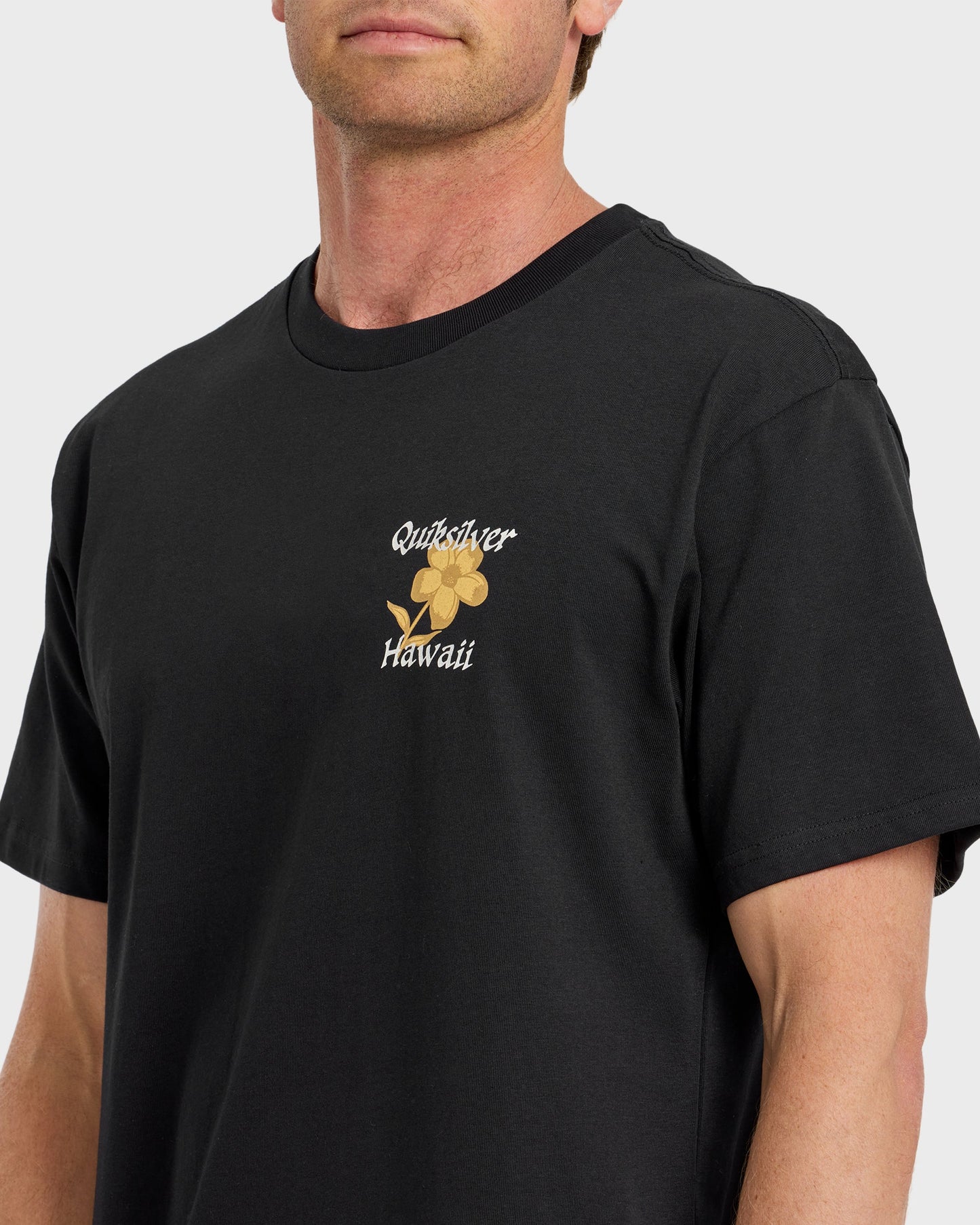 HI Floral Script Short Sleeve T-Shirt - Black