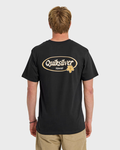 HI Floral Script Short Sleeve T-Shirt - Black