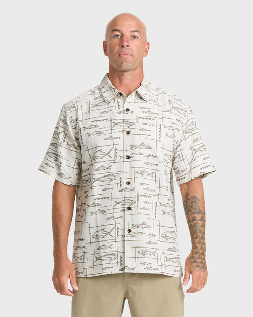 Waterman Topanga Short Sleeve Shirt - Moonbeam