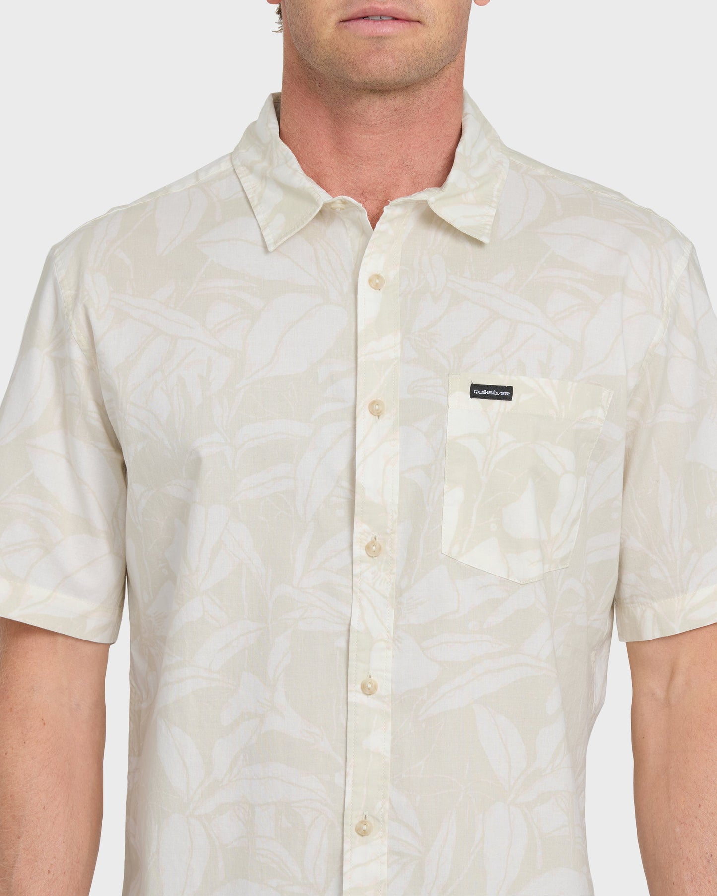 Cantina Classic Short Sleeve Cotton Shirt - Silver Birch