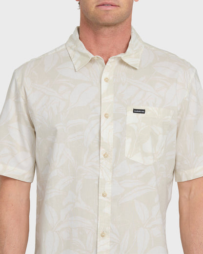 Cantina Classic Short Sleeve Cotton Shirt - Silver Birch