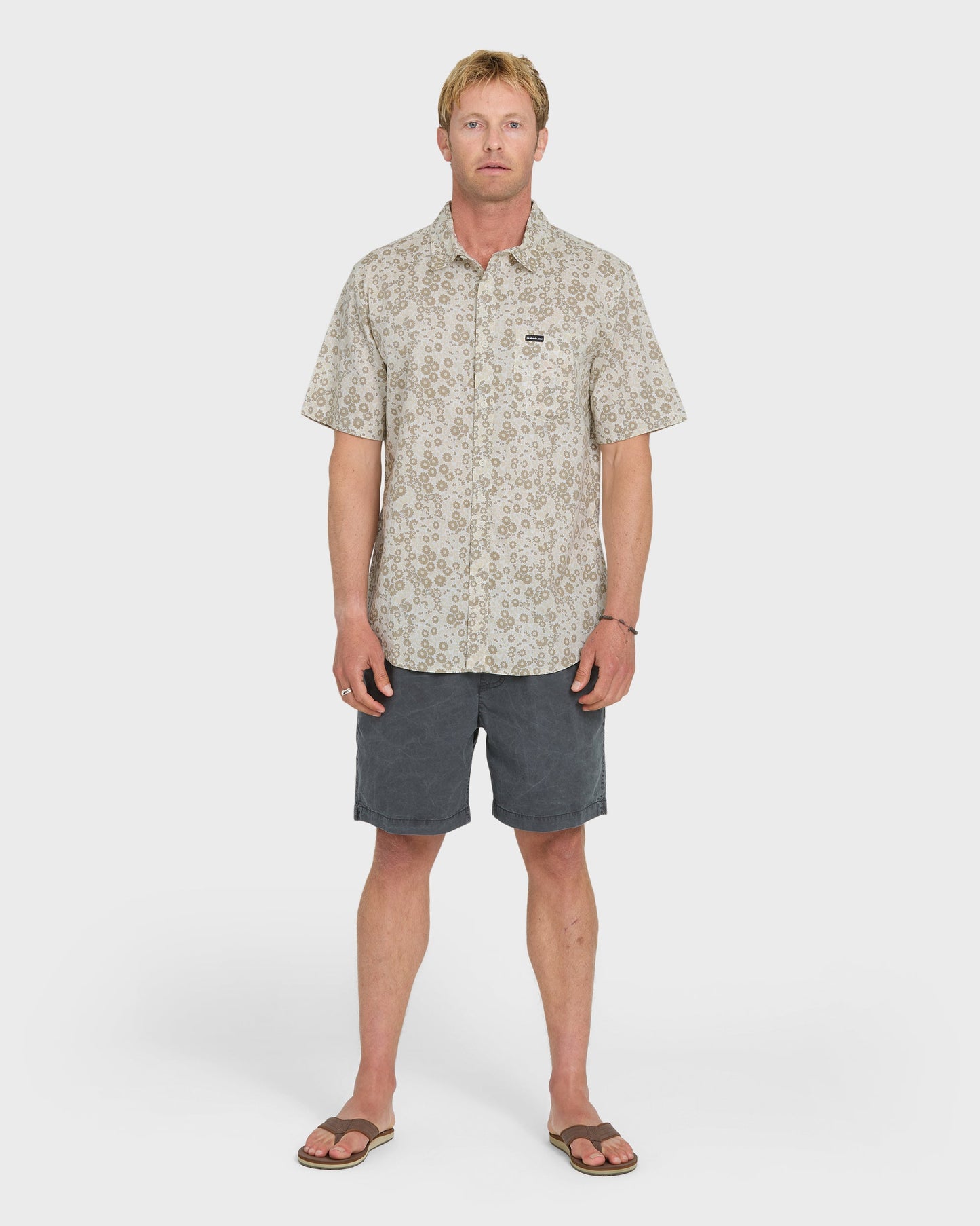 Ditsy Daze Classic Short Sleeve Woven Shirt - Seneca Rock