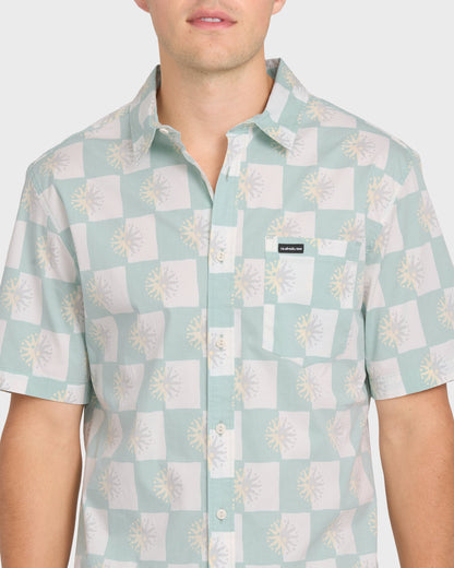 Sundial Classic Stretch Short Sleeve Woven Shirt - Blue Haze