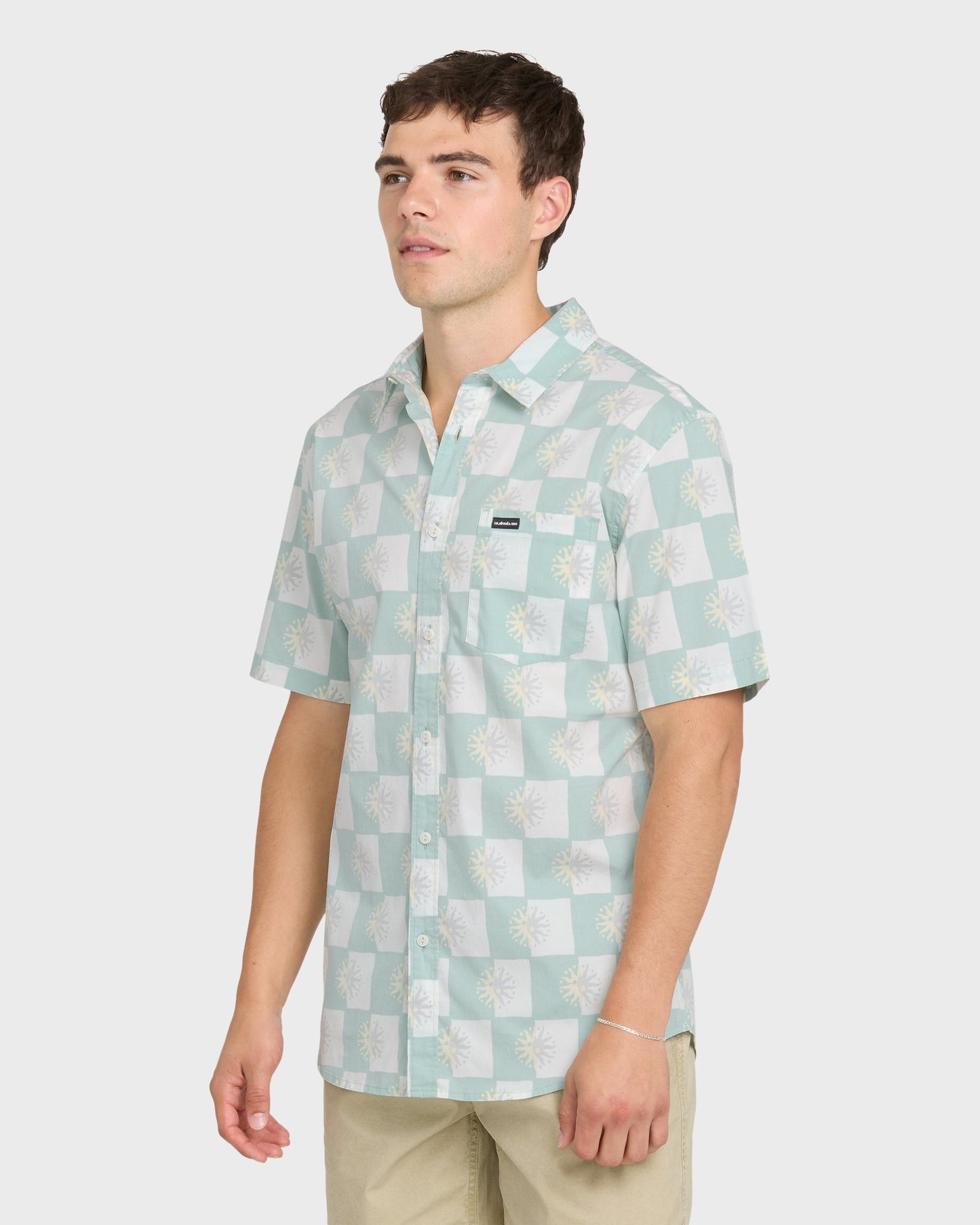 Sundial Classic Stretch Short Sleeve Woven Shirt - Blue Haze