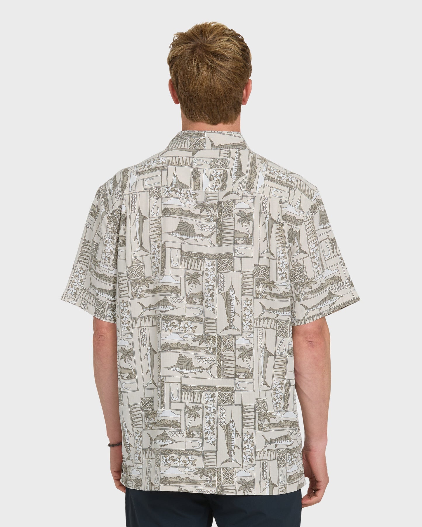 Waterman East Cape Short Sleeve Woven Shirt - Moonbeam