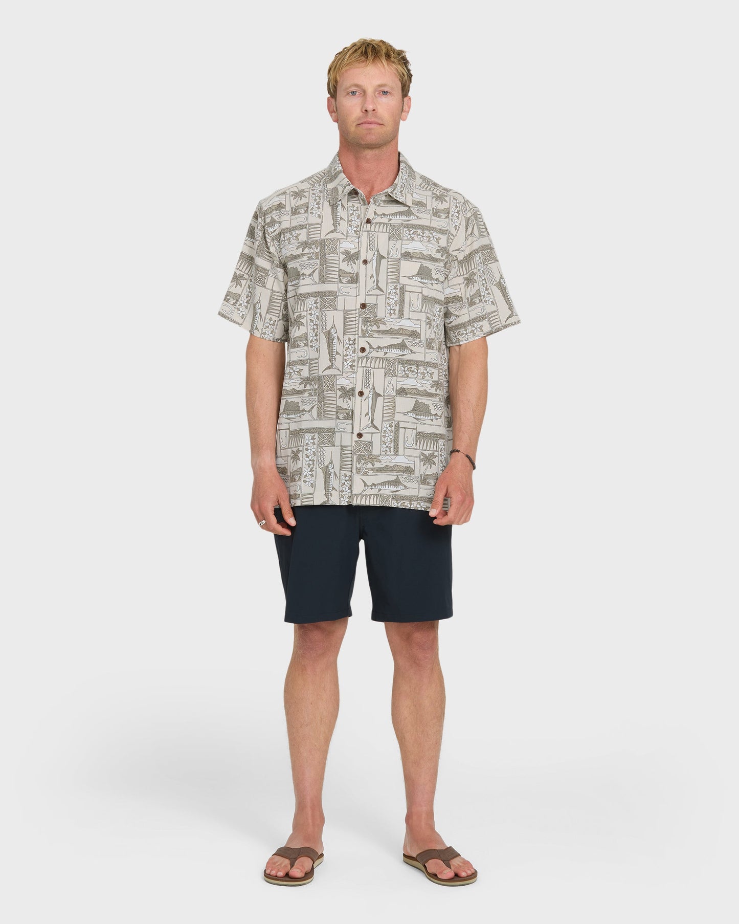 Waterman East Cape Short Sleeve Woven Shirt - Moonbeam