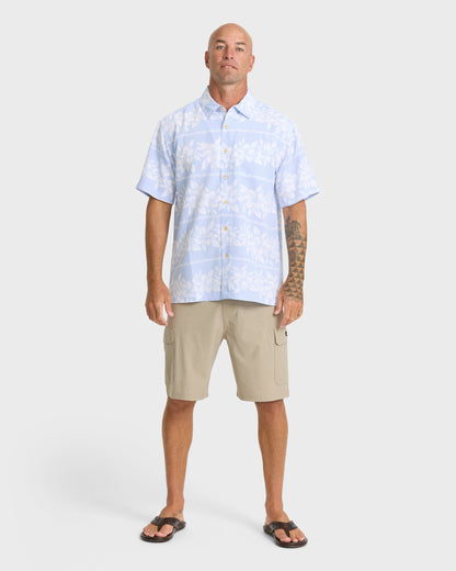 Waterman Horizons Short Sleeve Woven Shirt - Skyway