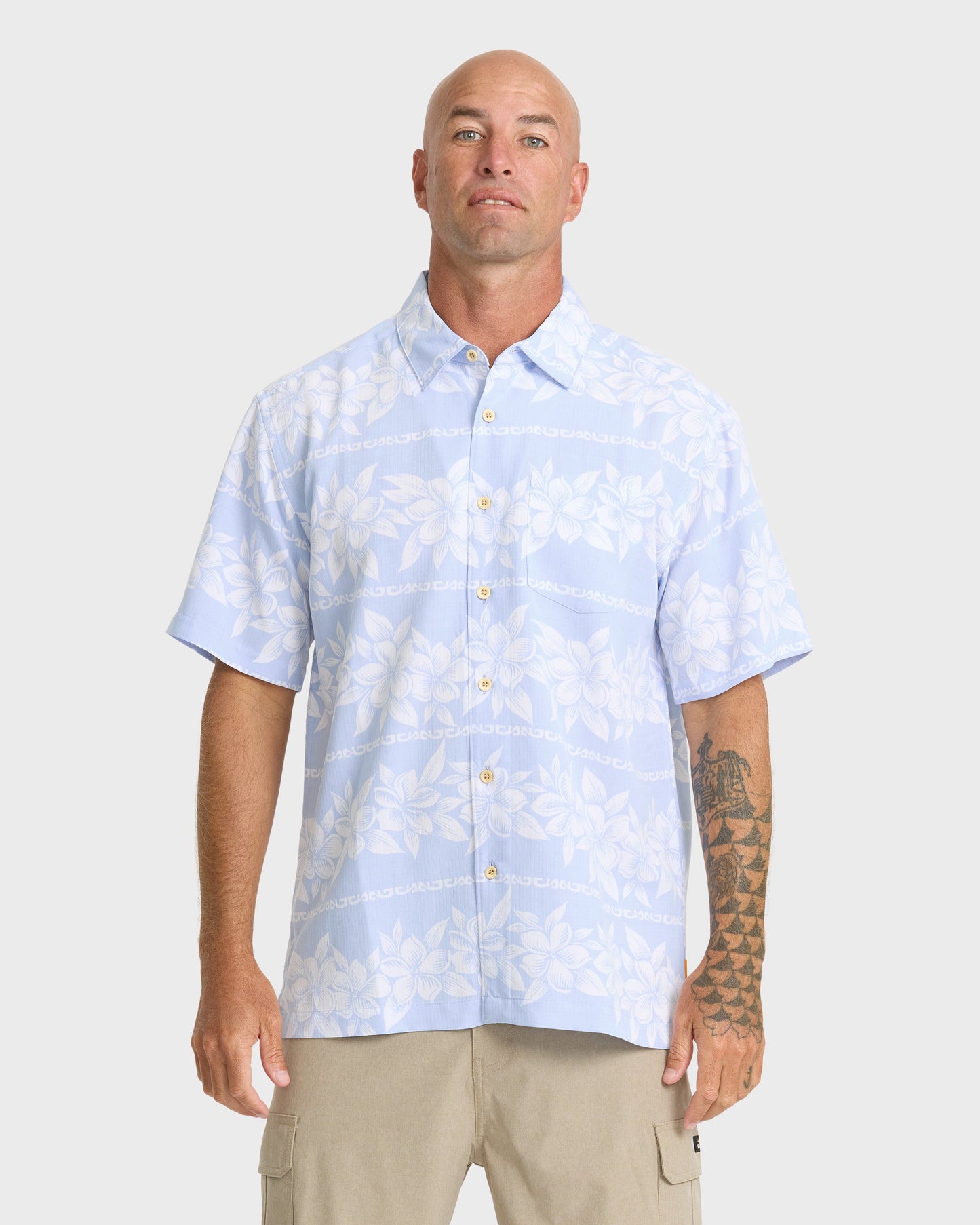 Waterman Horizons Short Sleeve Woven Shirt - Skyway
