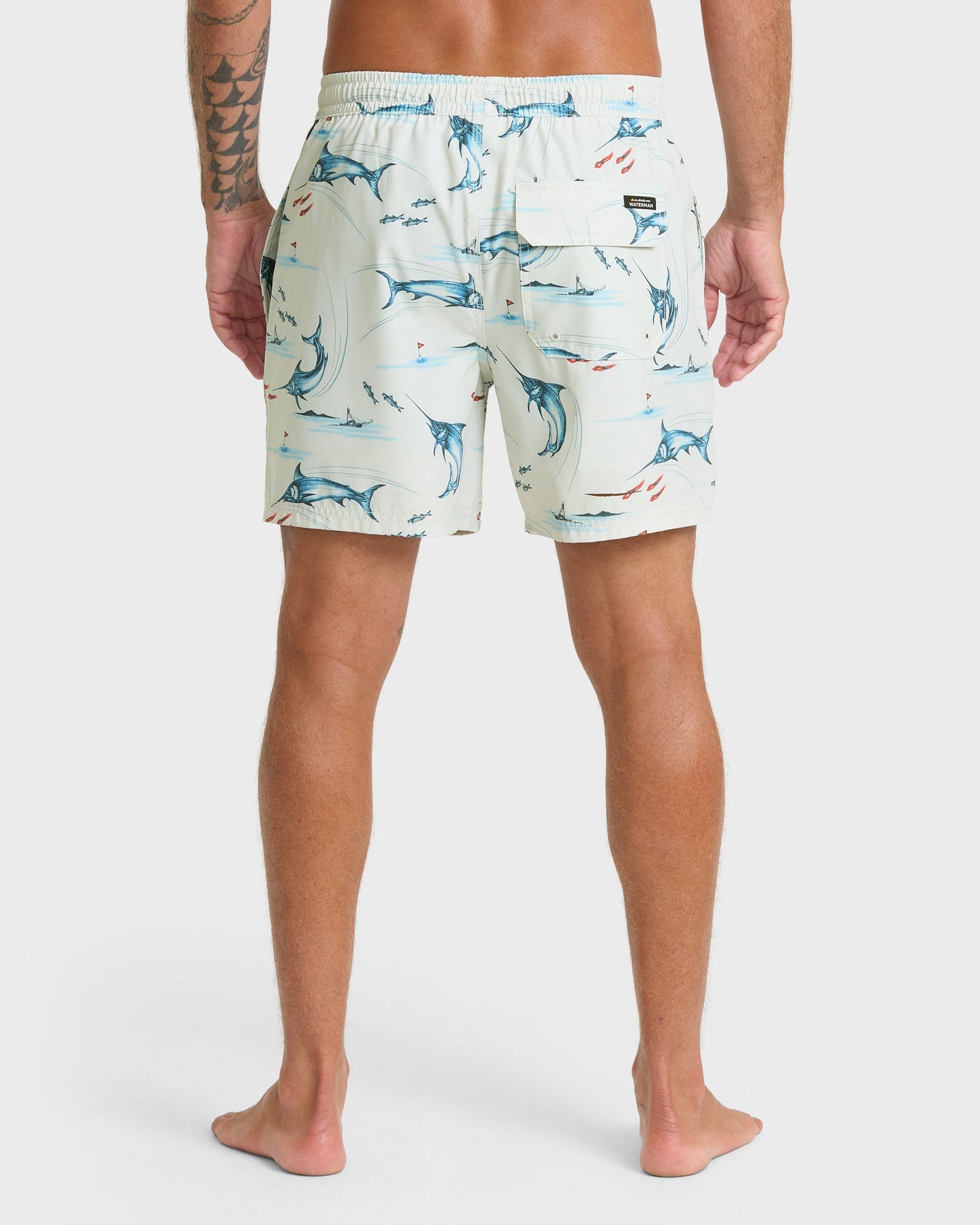 Waterman Mix Pack 17" Swim Trunks - Moonbeam
