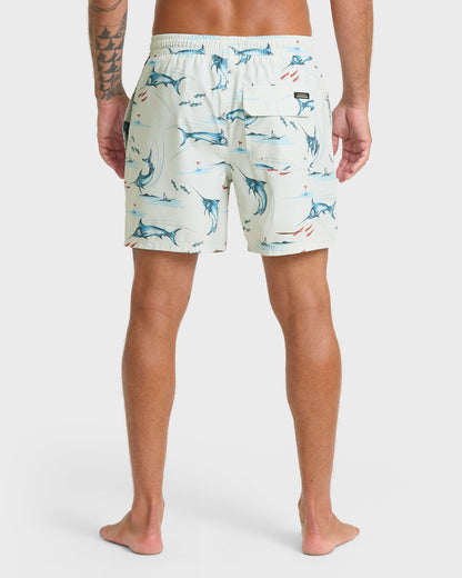 Waterman Mix Pack 17" Swim Trunks - Moonbeam