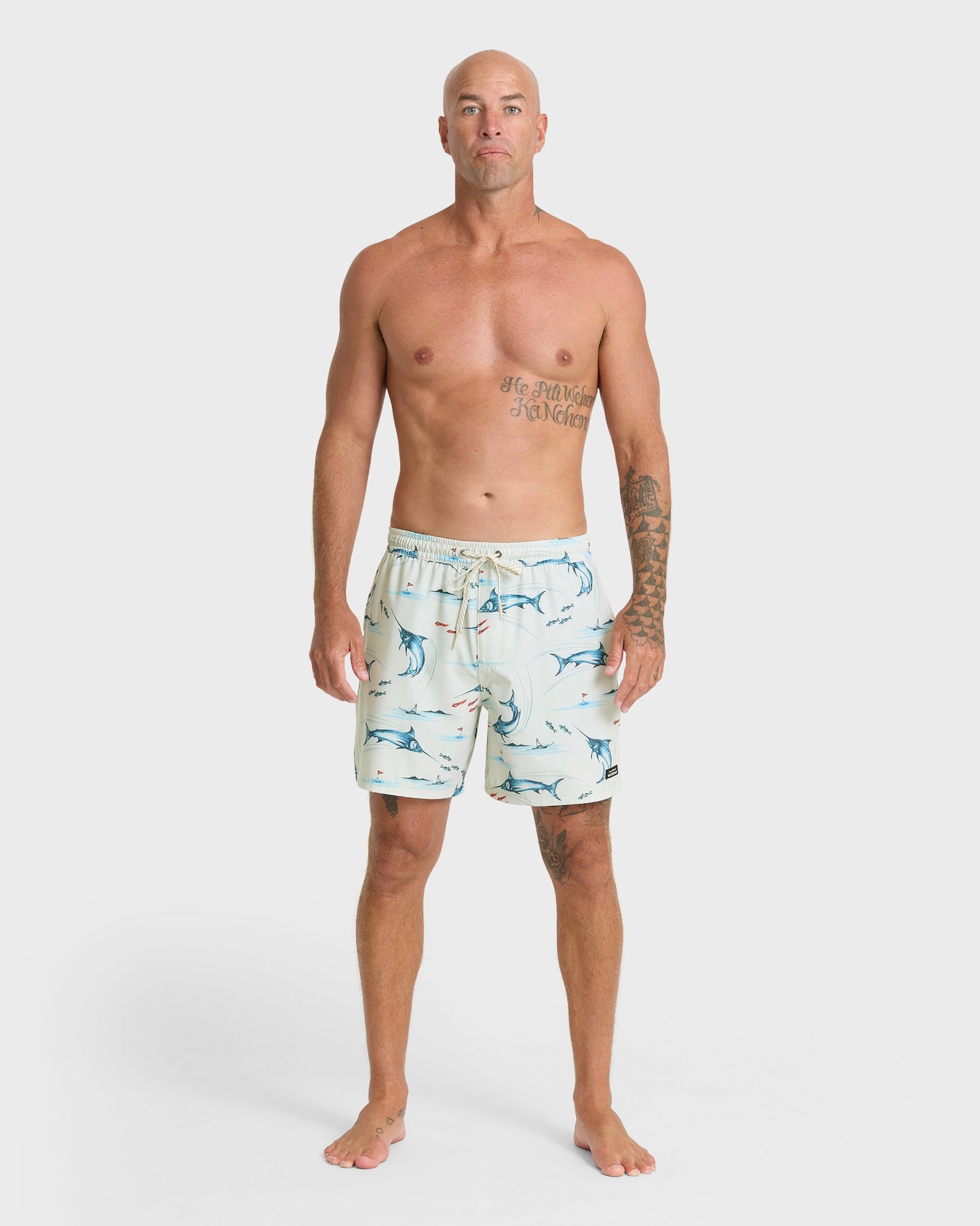 Waterman Mix Pack 17" Swim Trunks - Moonbeam