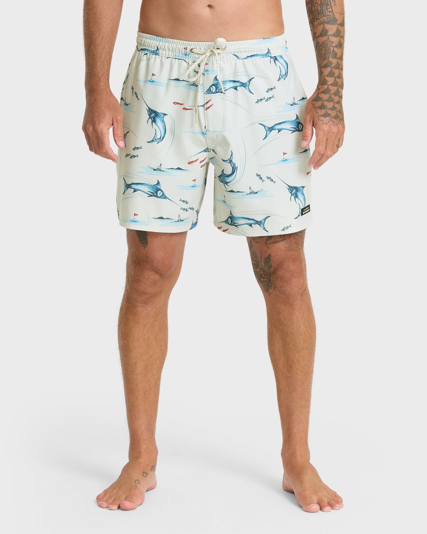 Waterman Mix Pack 17" Swim Trunks - Moonbeam