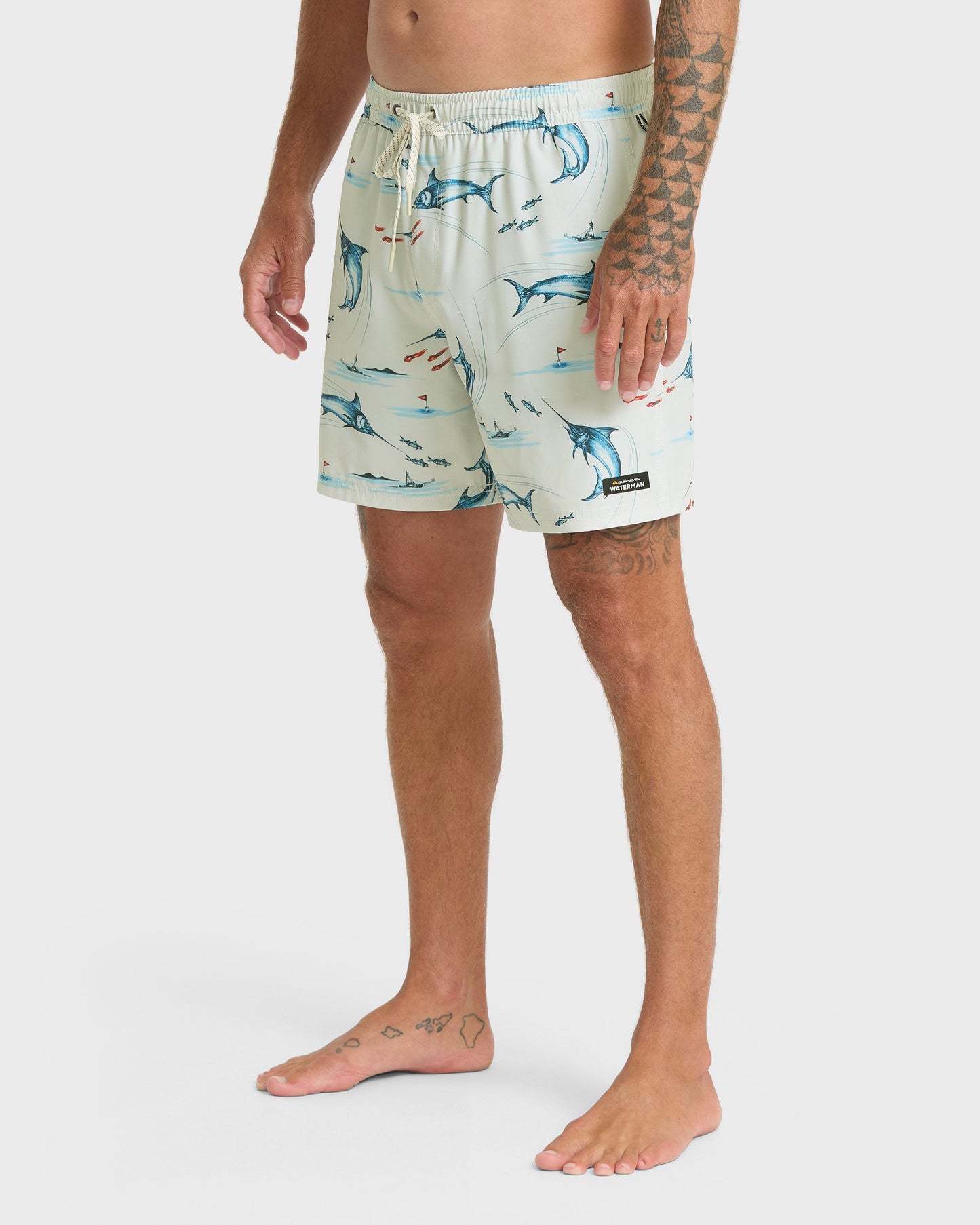 Waterman Mix Pack 17" Swim Trunks - Moonbeam