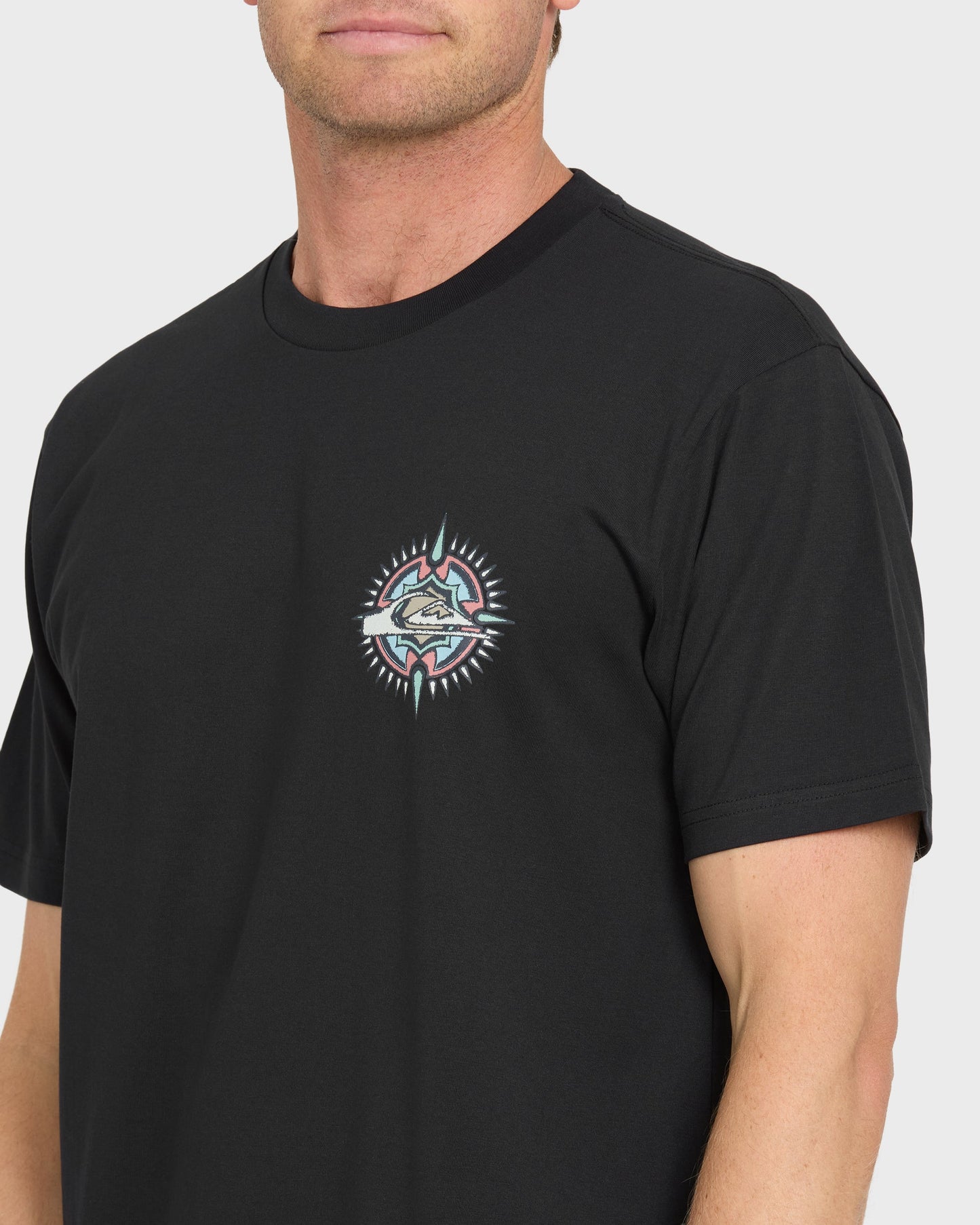 Shooting Star Short Sleeve Knit T-Shirt - Black