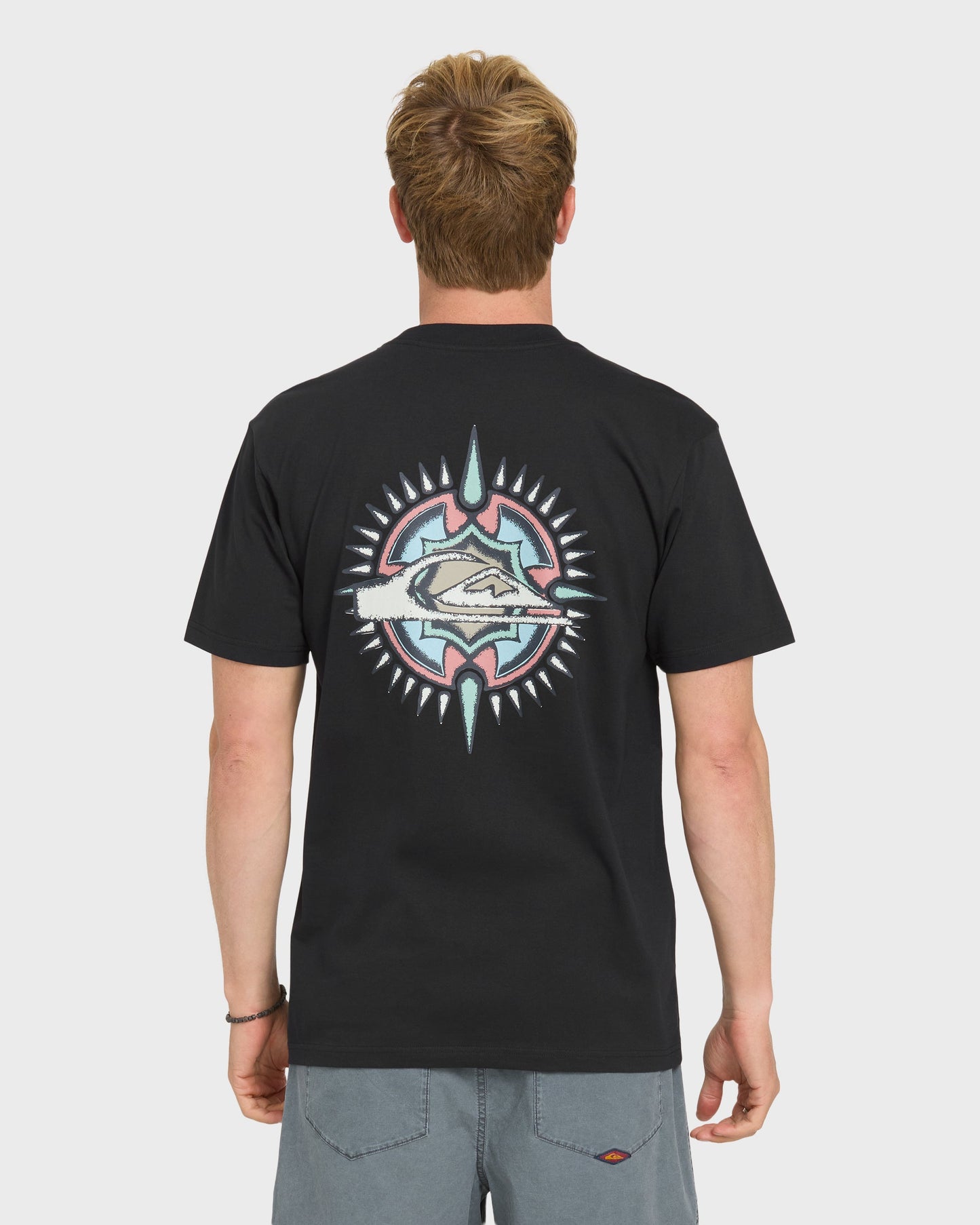 Shooting Star Short Sleeve Knit T-Shirt - Black