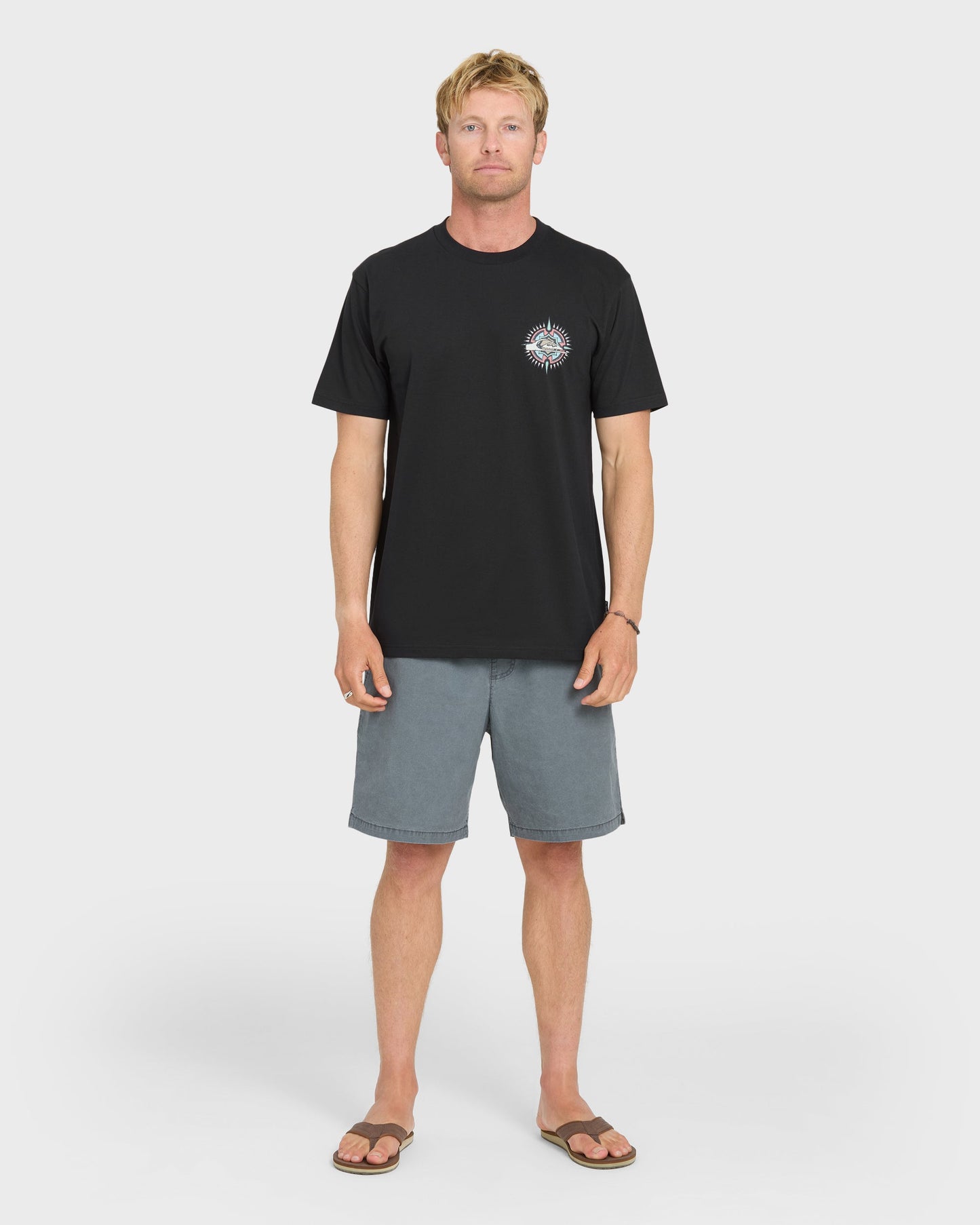 Shooting Star Short Sleeve Knit T-Shirt - Black