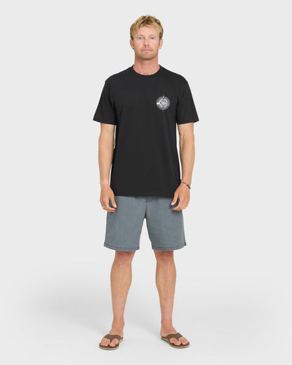 Shooting Star Short Sleeve Knit T-Shirt - Black
