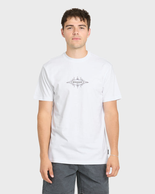 Crest Classic Short Sleeve Knit T-Shirt - White