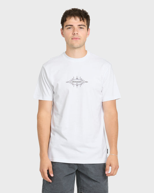 Crest Classic Short Sleeve Knit T-Shirt - White