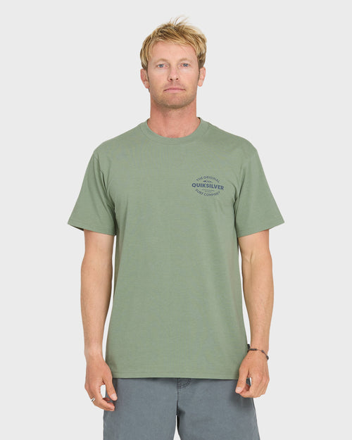 The Shed Short Sleeve Cotton T-Shirt - Lily Pad Heather