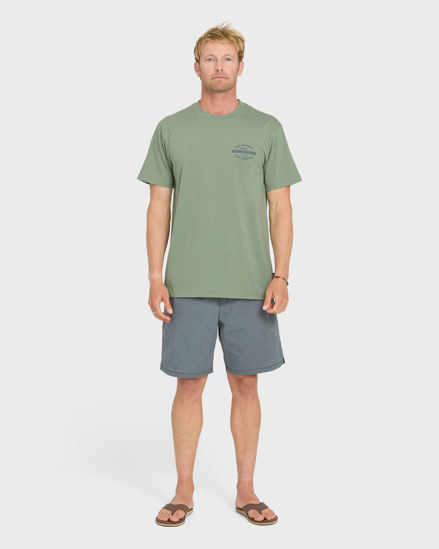 The Shed Short Sleeve Cotton T-Shirt - Lily Pad Heather